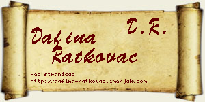 Dafina Ratkovac vizit kartica